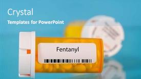  Presentation with prescription - Presentation theme consisting of fentanyl-fentanyl-pills-in-rx background and a teal colored foreground