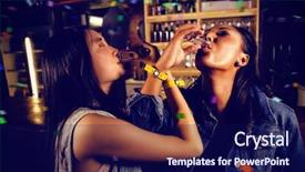  Presentation with tequila - Audience pleasing presentation design consisting of ferias - flying colors against friends having backdrop and a navy blue colored foreground