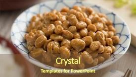  Presentation with soybeans - Beautiful slides featuring fermentation - bowl with traditional japanese fermented backdrop and a tawny brown colored foreground