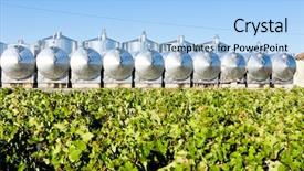  Presentation with fermentation - Slide set with fermentation tanks begadan bordeaux region france background and a light blue colored foreground