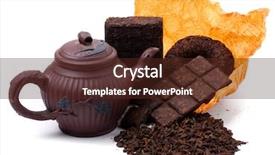  Presentation with fermentation - Presentation design enhanced with fermented food - aromatic black pu-erh tea background and a  colored foreground