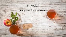  Presentation with fermented food - Presentation theme having fermented-kombucha-drink background and a lemonade colored foreground