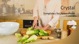  Presentation with kimchi - Amazing slides having fermented preserved vegetables cabbage kimchi backdrop and a lemonade colored foreground