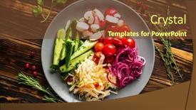  Presentation with border organic vegetables on wood - Amazing presentation theme having fermented-vegetables-on-the-wooden backdrop and a tawny brown colored foreground