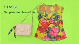  Presentation with 3d printing print concept metallic - Audience pleasing slides consisting of fern and handbag -green backdrop and a  colored foreground