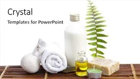  Presentation with candle - Audience pleasing presentation design consisting of fern herbal ball on mat backdrop and a white colored foreground