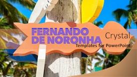  Presentation with palm - Colorful PPT layouts enhanced with fernando-de-noronha-signpost backdrop and a coral colored foreground