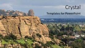  Presentation with rock climbing - Colorful slide deck enhanced with fernando valley and griffith park backdrop and a light blue colored foreground