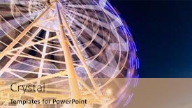  Presentation with ferris wheel - PPT layouts featuring ferris wheel at evening background and a coral colored foreground