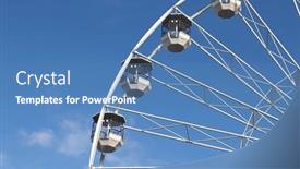  Presentation with ferris wheel - Theme consisting of ferris-wheel-detail-against-clear background and a teal colored foreground