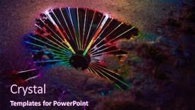  Presentation with reflecting - PPT theme enhanced with ferris-wheel-in-rainbow-neon background and a wine colored foreground