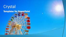  Presentation with ferris wheel - Audience pleasing presentation consisting of ferris-wheel-on-mount-tibidabo backdrop and a cobalt blue colored foreground