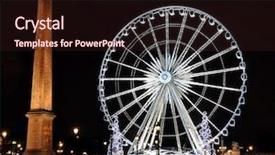  Presentation with amusement ferris wheel - PPT layouts having ferris wheel on the concorde background and a wine colored foreground
