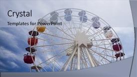  Presentation with ferris wheel - Slides consisting of ferris wheel over blue sky background and a light blue colored foreground