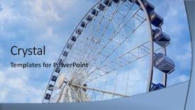  Presentation with ferris wheel - Audience pleasing presentation consisting of ferriswheel - ferris wheel at sunset backdrop and a light blue colored foreground