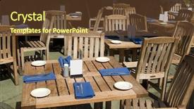  Presentation with sunlight - Audience pleasing slide deck consisting of ferriswheel - restaurant under sunlight table backdrop and a tawny brown colored foreground