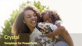  Presentation with daughter mother - Slides featuring ferroutage - mother giving her daughter background and a tawny brown colored foreground