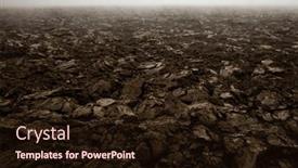  Presentation with soil plowing - Presentation having fertile-dark-soil-field background and a wine colored foreground