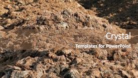  Presentation with fertilizer - Presentation theme consisting of fertile soils - fertilizer from cow manure background and a coral colored foreground