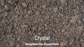  Presentation with compost - Cool new theme with fertile soils - moist steer manure background backdrop and a dark gray colored foreground