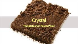  Presentation with soil - Cool new PPT theme with fertile soils - square piece of soil isolated backdrop and a tawny brown colored foreground