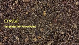  Presentation with soil - Theme featuring fertilisation - background of fine fertiliser type background and a tawny brown colored foreground