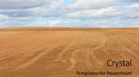  Presentation with soybean seed soy field seeding - Colorful slide set enhanced with fertilisation - ploughed and seeded field autumn backdrop and a coral colored foreground