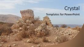  Presentation with ancient greek - Slide deck featuring fertility and corn goddess demeter background and a light blue colored foreground