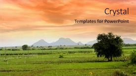  Presentation with fertilizer production - Presentation theme consisting of fertilizer production - scenic landscape in india background and a yellow colored foreground