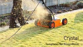  Presentation with quality policy - PPT layouts with fertilizer production - using a scarifier to improving background and a yellow colored foreground