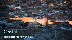  Presentation with fes - Cool new slide deck with fes at night morocco backdrop and a tawny brown colored foreground