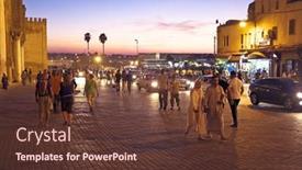  Presentation with fes - Slide set consisting of fes-morocco-october-15-bab background and a  colored foreground