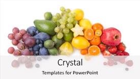  Presentation with fruits - Cool new presentation design with fesh fruits as a rainbow backdrop and a white colored foreground