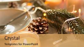  Presentation with christmas holidays - Cool new theme with festival - christmas holidays and decoration concept backdrop and a yellow colored foreground