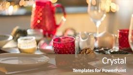  Presentation with christmas holidays - Slide deck consisting of festival - christmas holidays and eating concept background and a coral colored foreground