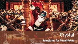 Presentation with costume - Slides enhanced with festival - cool rocker in santa claus background and a tawny brown colored foreground