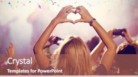  Presentation with shape - PPT layouts consisting of festival - flying colors against woman making background and a coral colored foreground