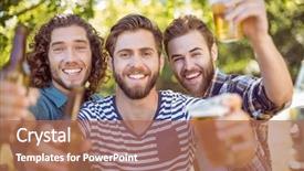  Presentation with beer - Audience pleasing presentation theme consisting of festival - hipster friends having a beer backdrop and a coral colored foreground