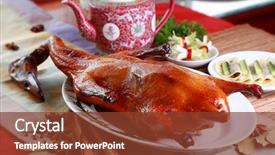  Presentation with china food - Amazing slides having chinese food festival - peking duck china's most famous backdrop and a tawny brown colored foreground