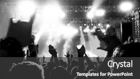  Presentation with concert - Amazing presentation design having festival - rock concert silhouettes of happy backdrop and a dark gray colored foreground