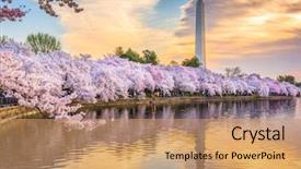  Presentation with festival - Presentation design consisting of festival - washington dc usa background and a coral colored foreground