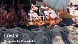  Presentation with lunar new year - Amazing PPT theme having festival aka lunar new year backdrop and a dark gray colored foreground