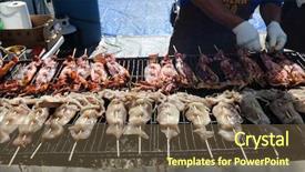  Presentation with tet - PPT theme with festival aka lunar new year background and a tawny brown colored foreground