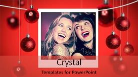  Presentation with animated christmas - Presentation theme featuring festival bar - christmas photographs against happy friends background and a  colored foreground
