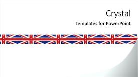  Presentation with gift ribbon - Colorful slide deck enhanced with national gift - color ribbon with british flag backdrop and a cool aqua colored foreground