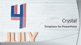  Presentation with 4th of july - Presentation consisting of composition with phrase 4 july background and a sky blue colored foreground