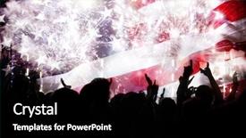  Presentation with 4th july - Slide deck having  background and a  colored foreground