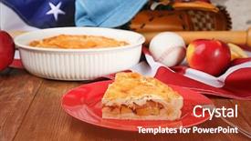  Presentation with baseball - Presentation design with american apple pie with baseball background and a  colored foreground