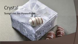  Presentation with research paper big data - Slide deck having festival eid mubarak - close up of a gift background and a light gray colored foreground