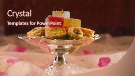  Presentation with turkish - Colorful theme enhanced with festival eid mubarak - turkish delight and baklava backdrop and a wine colored foreground